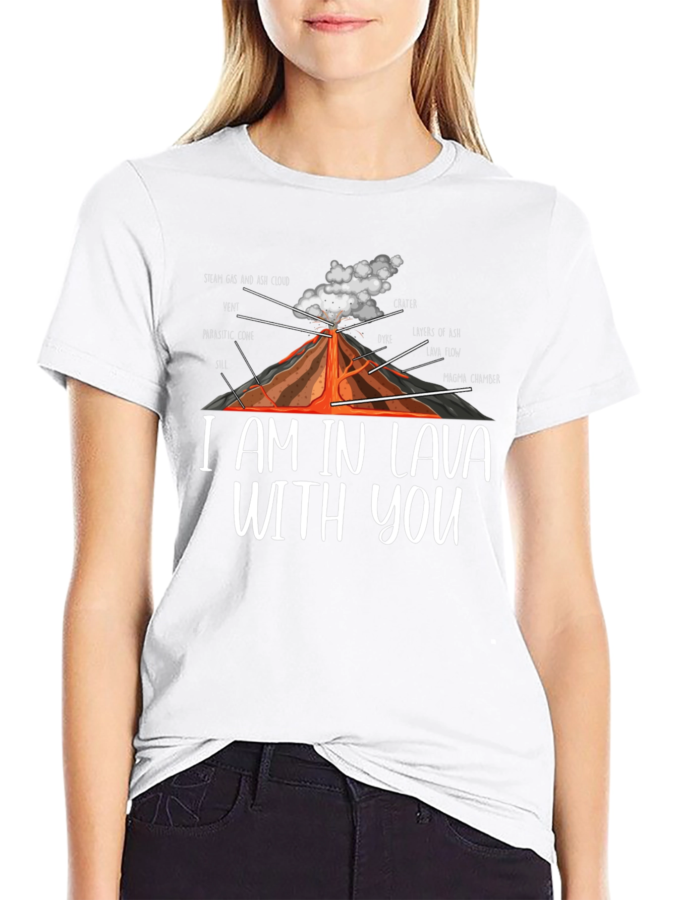 I Am In Lava With You Volcano Anatomy T-Shirt