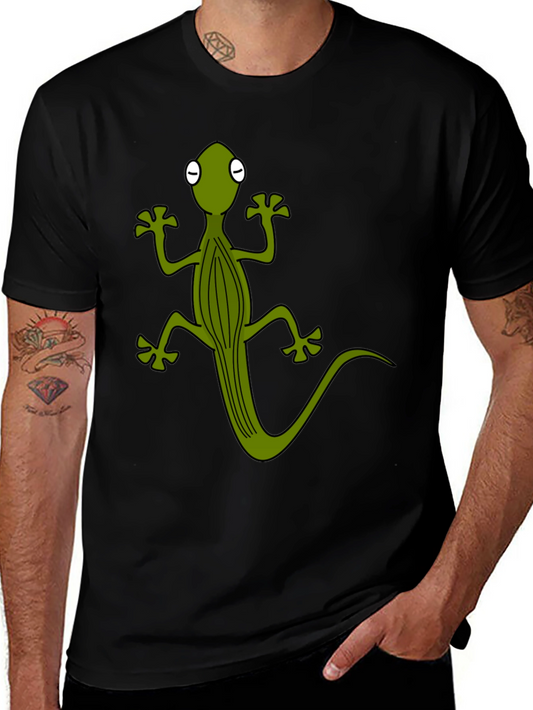 Cartoon Lizard Graphic T-Shirt