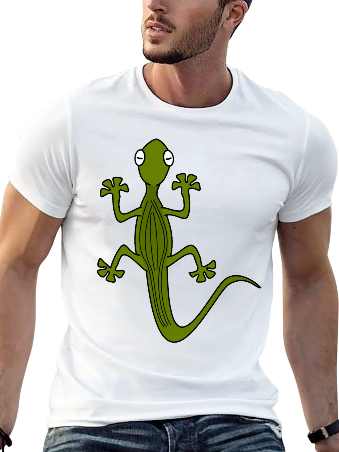 Cartoon Lizard Graphic T-Shirt