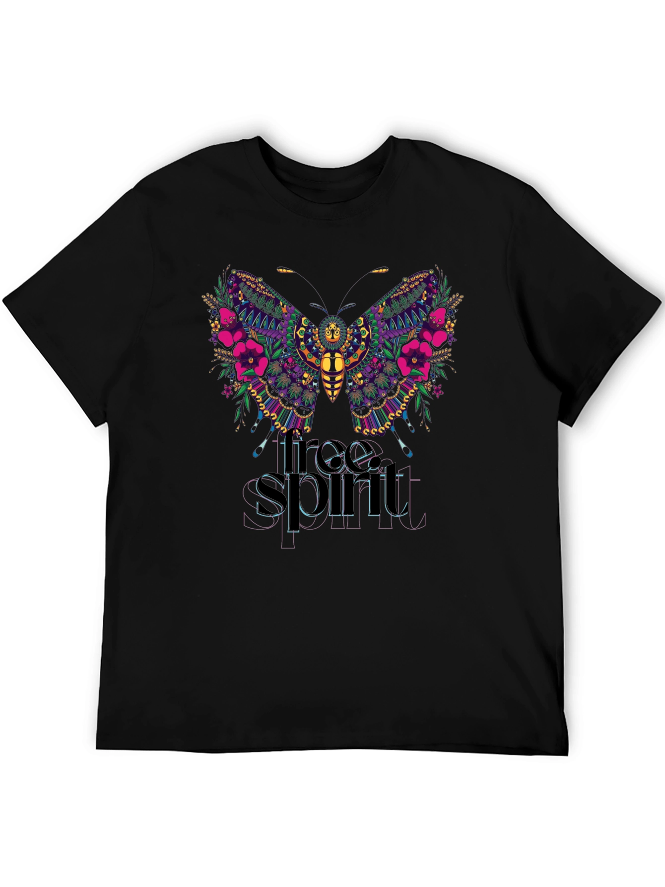 Free Spirit Butterfly Graphic T-Shirt