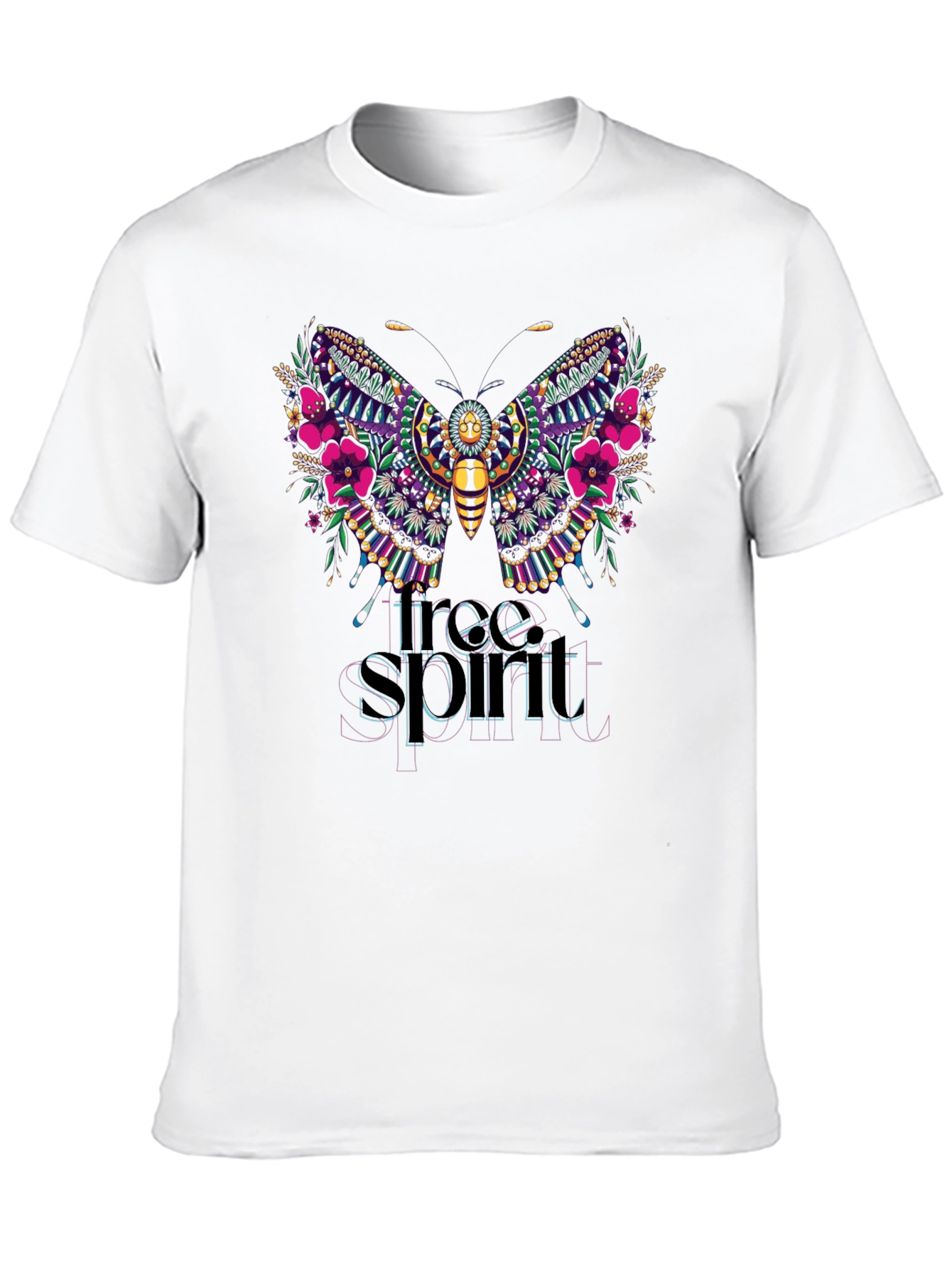 Free Spirit Butterfly Graphic T-Shirt