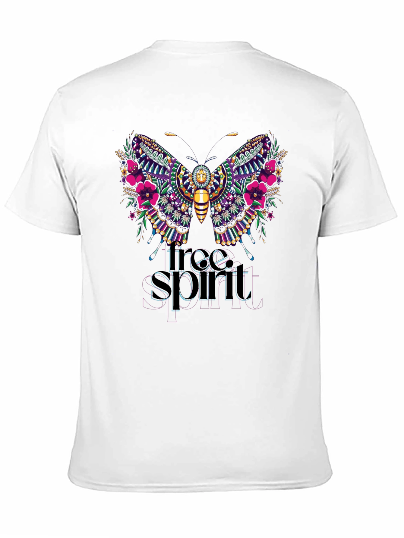 Free Spirit Butterfly Graphic T-Shirt