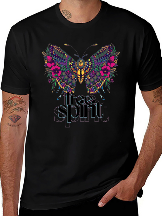 Free Spirit Butterfly Graphic T-Shirt