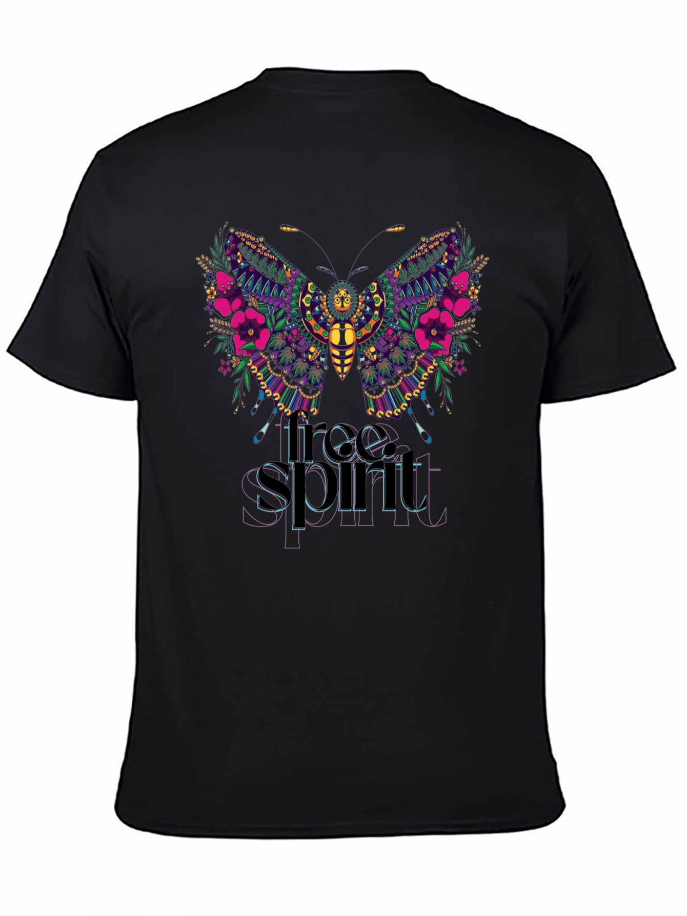 Free Spirit Butterfly Graphic T-Shirt