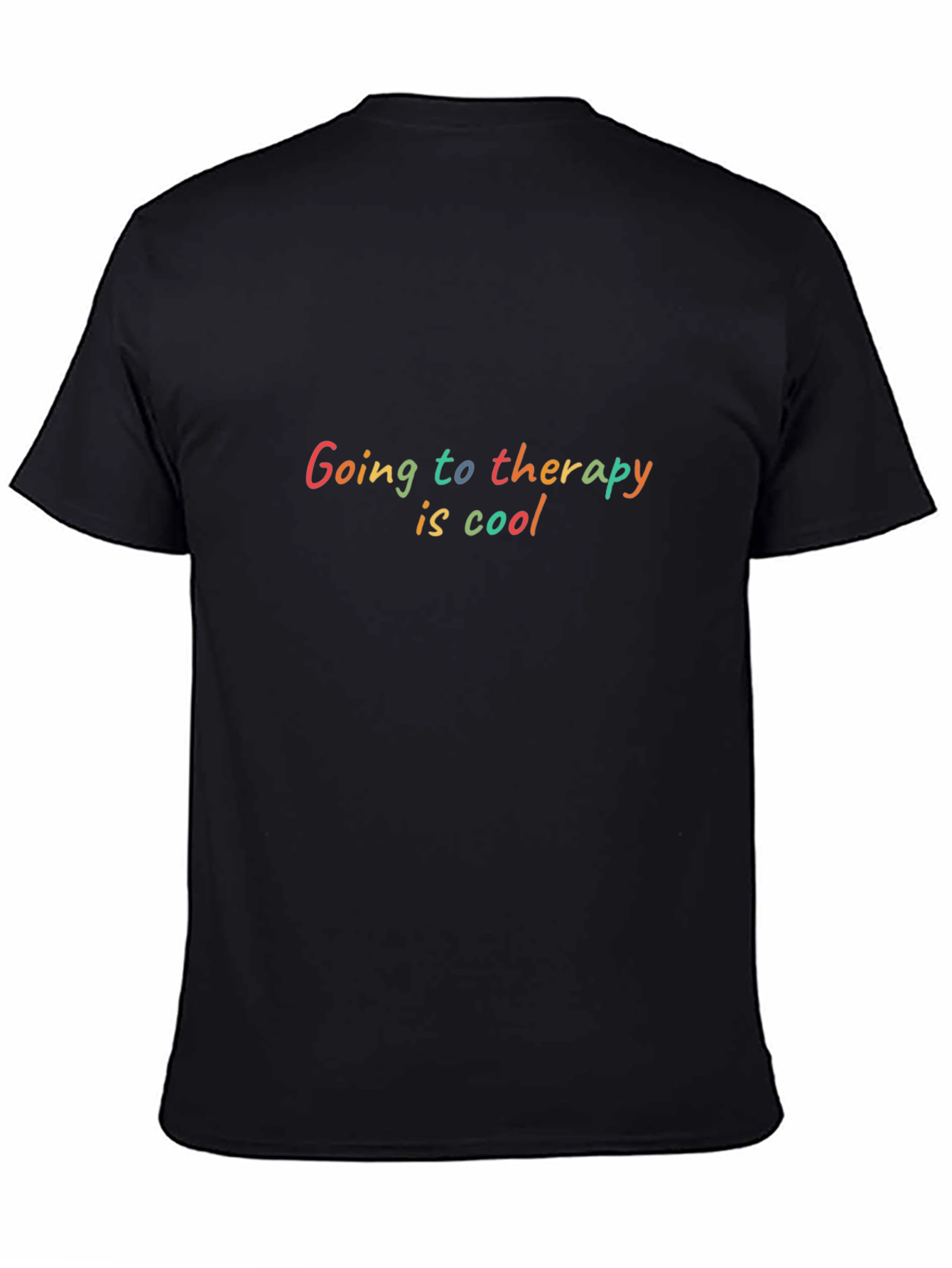 Therapy is Cool Graphic Tee - Black