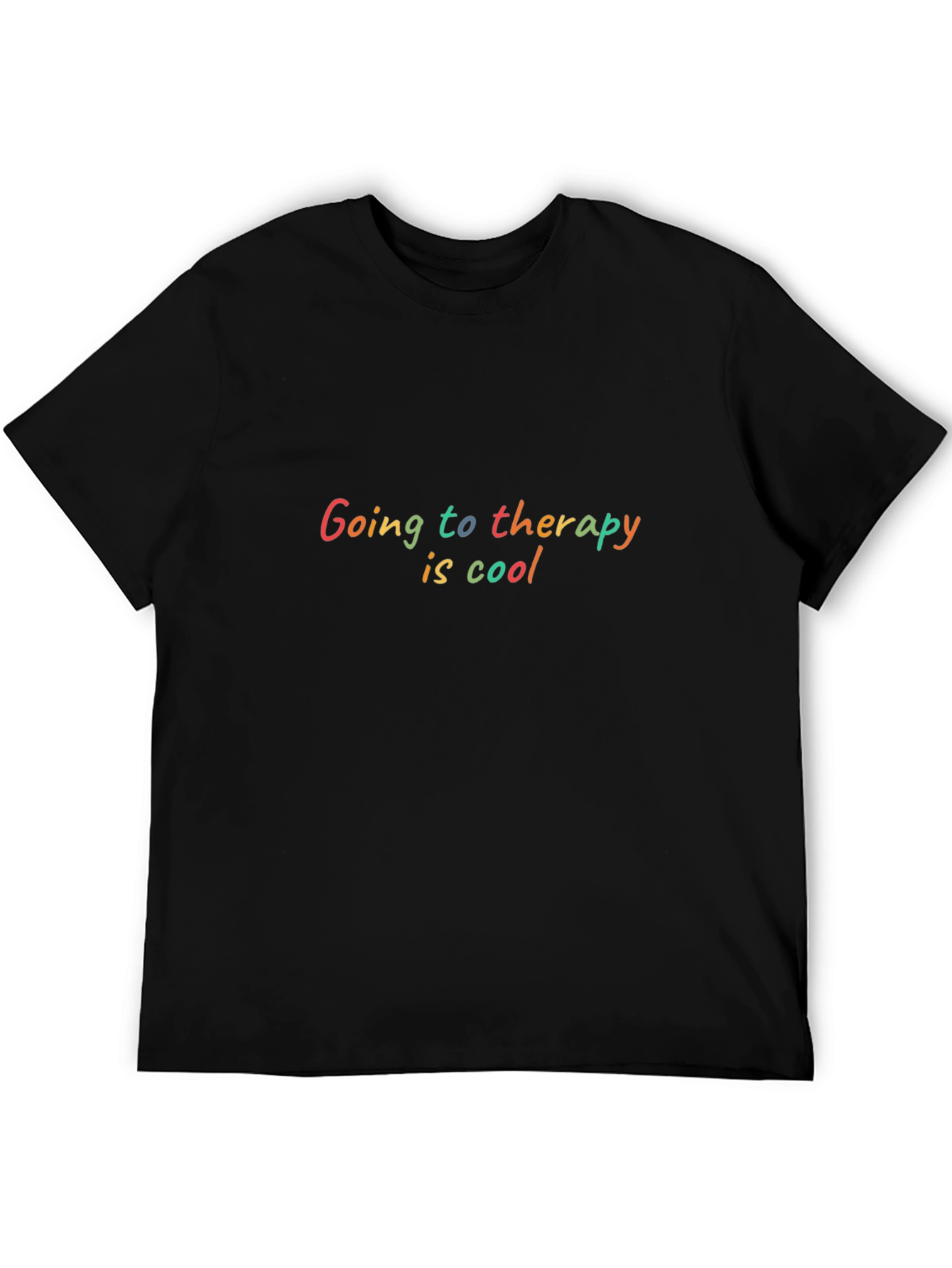 Therapy is Cool Graphic Tee - Black