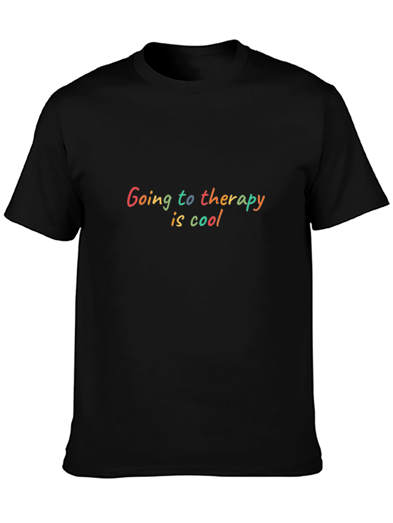 Therapy is Cool Graphic Tee - Black