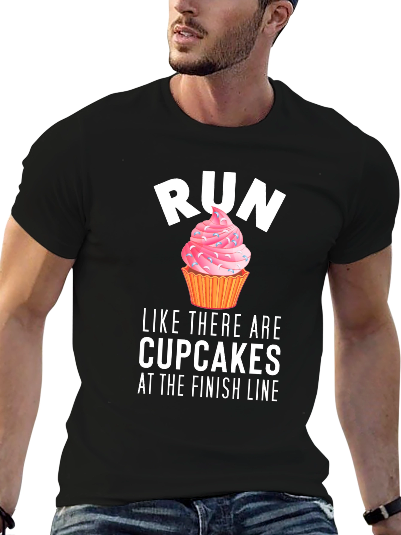 Run for Cupcakes T-Shirt - Funny Running Tee