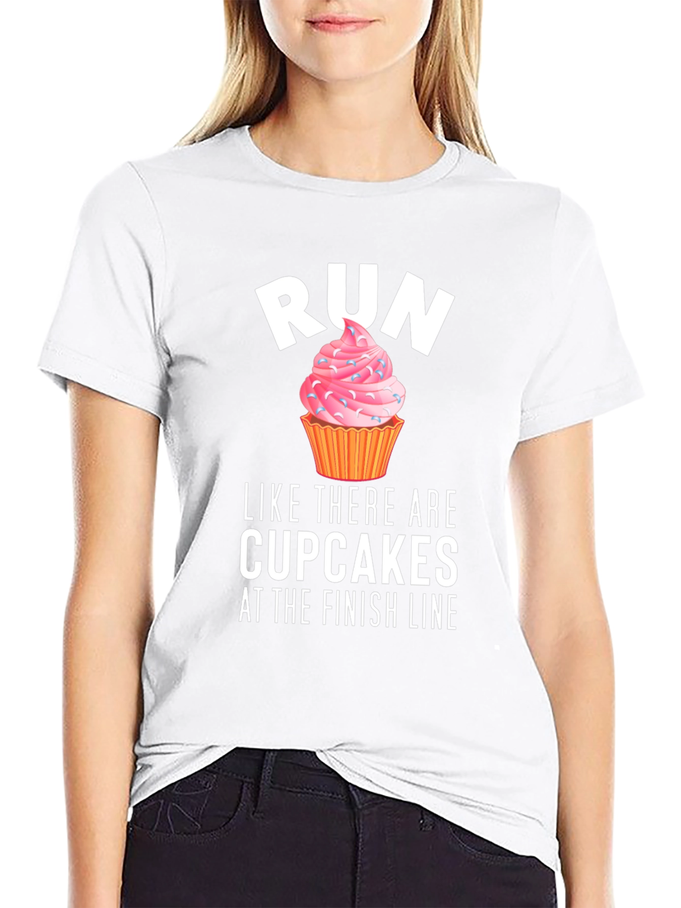 Run for Cupcakes T-Shirt - Funny Running Tee