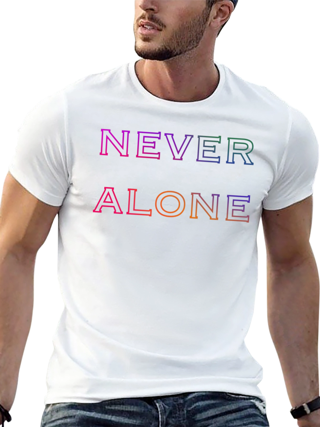 Never Alone Graphic Tee - Trendy Comfort