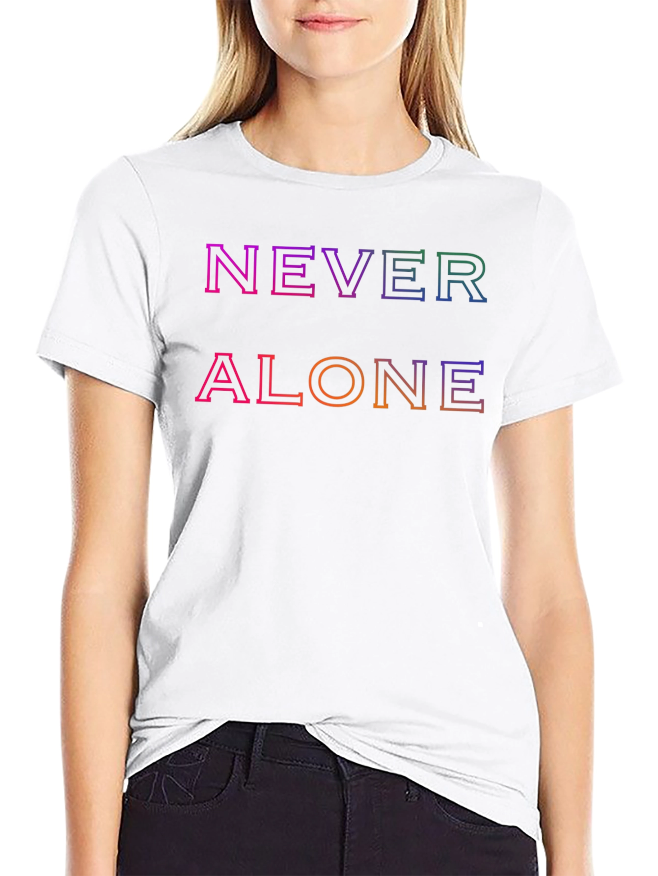 Never Alone Graphic Tee - Trendy Comfort