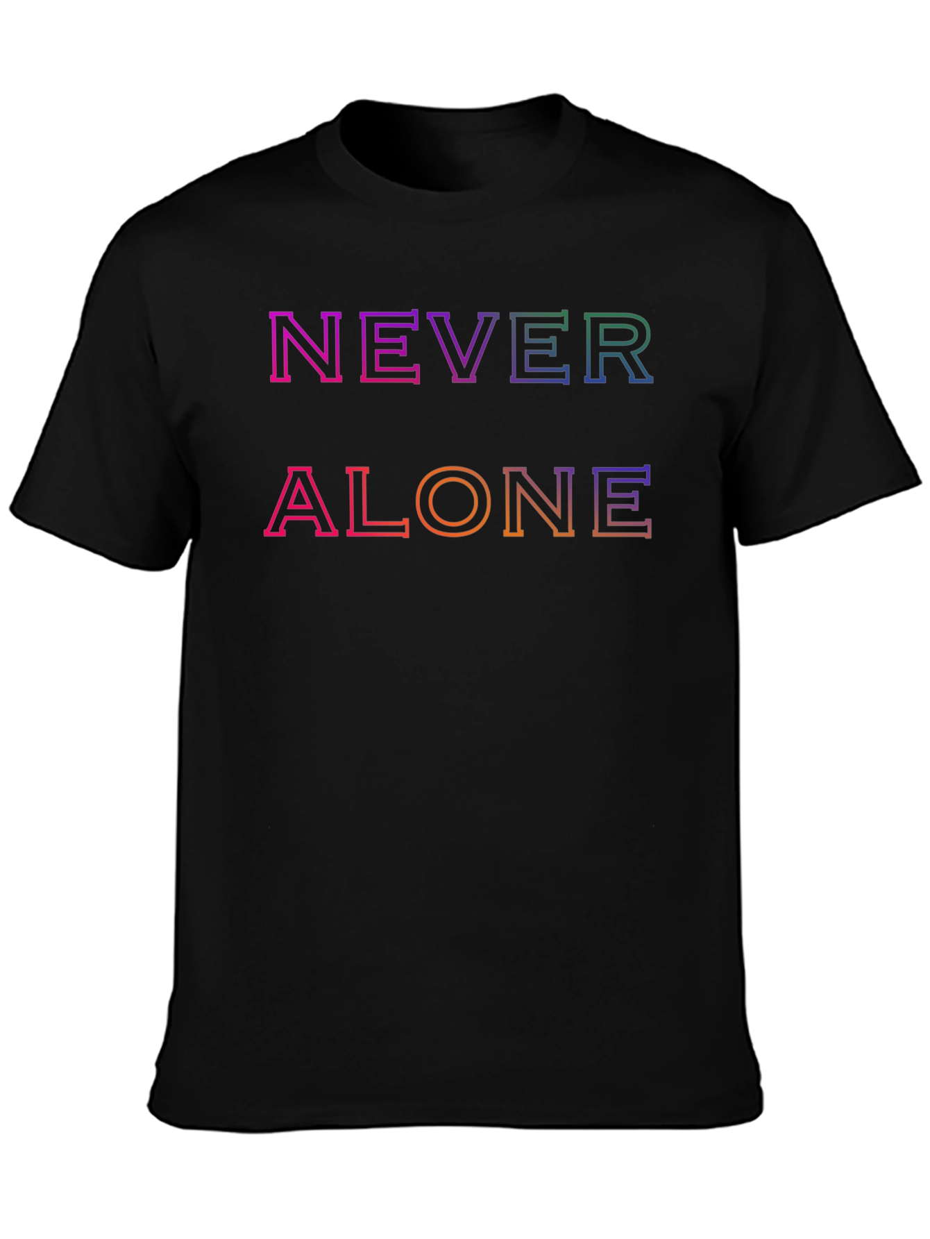 Never Alone Graphic Tee - Trendy Comfort