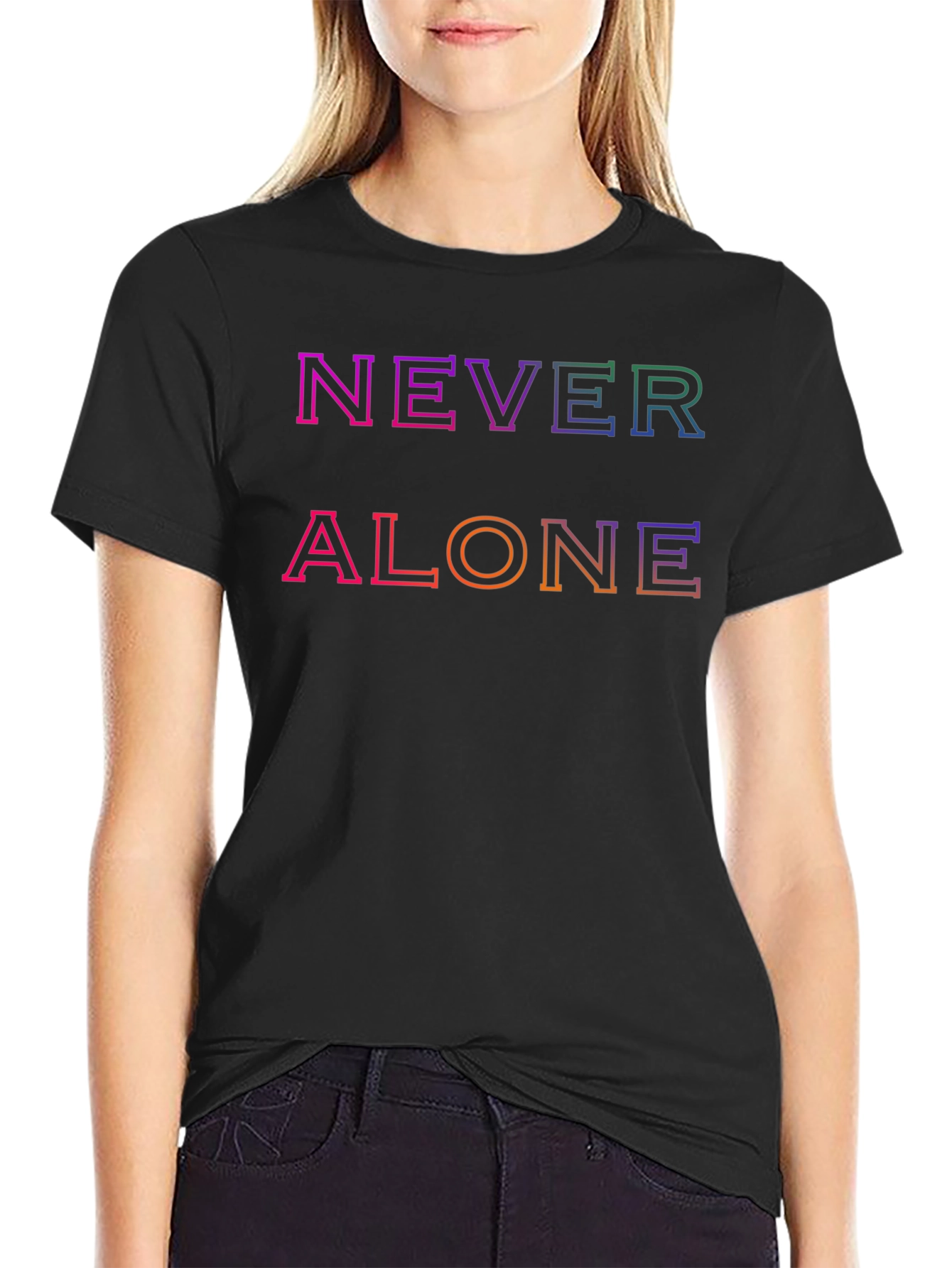 Never Alone Graphic Tee - Trendy Comfort