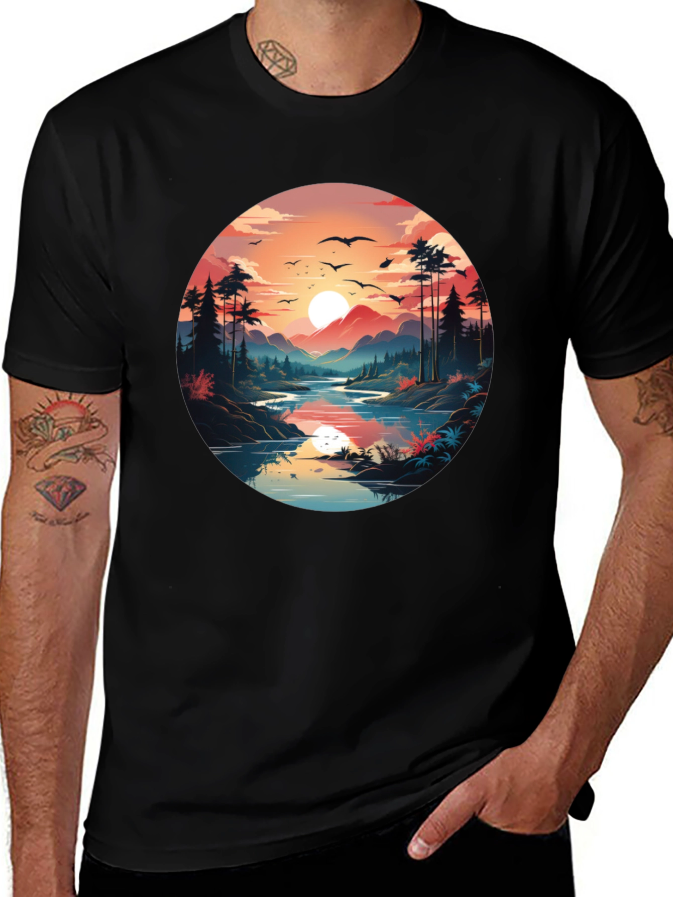 Nature Vista Black T-Shirt