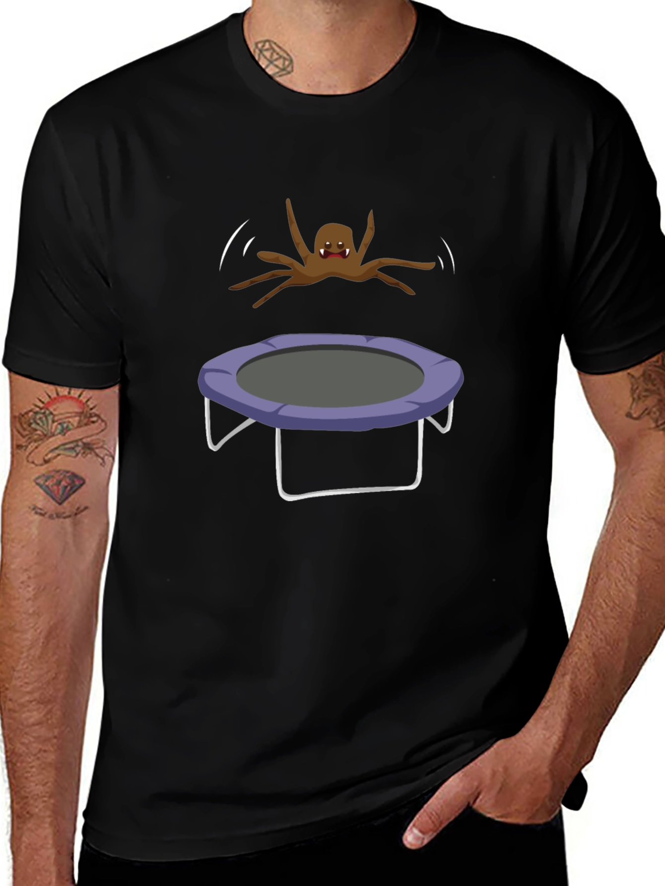 Spider Trampoline Humor T-Shirt