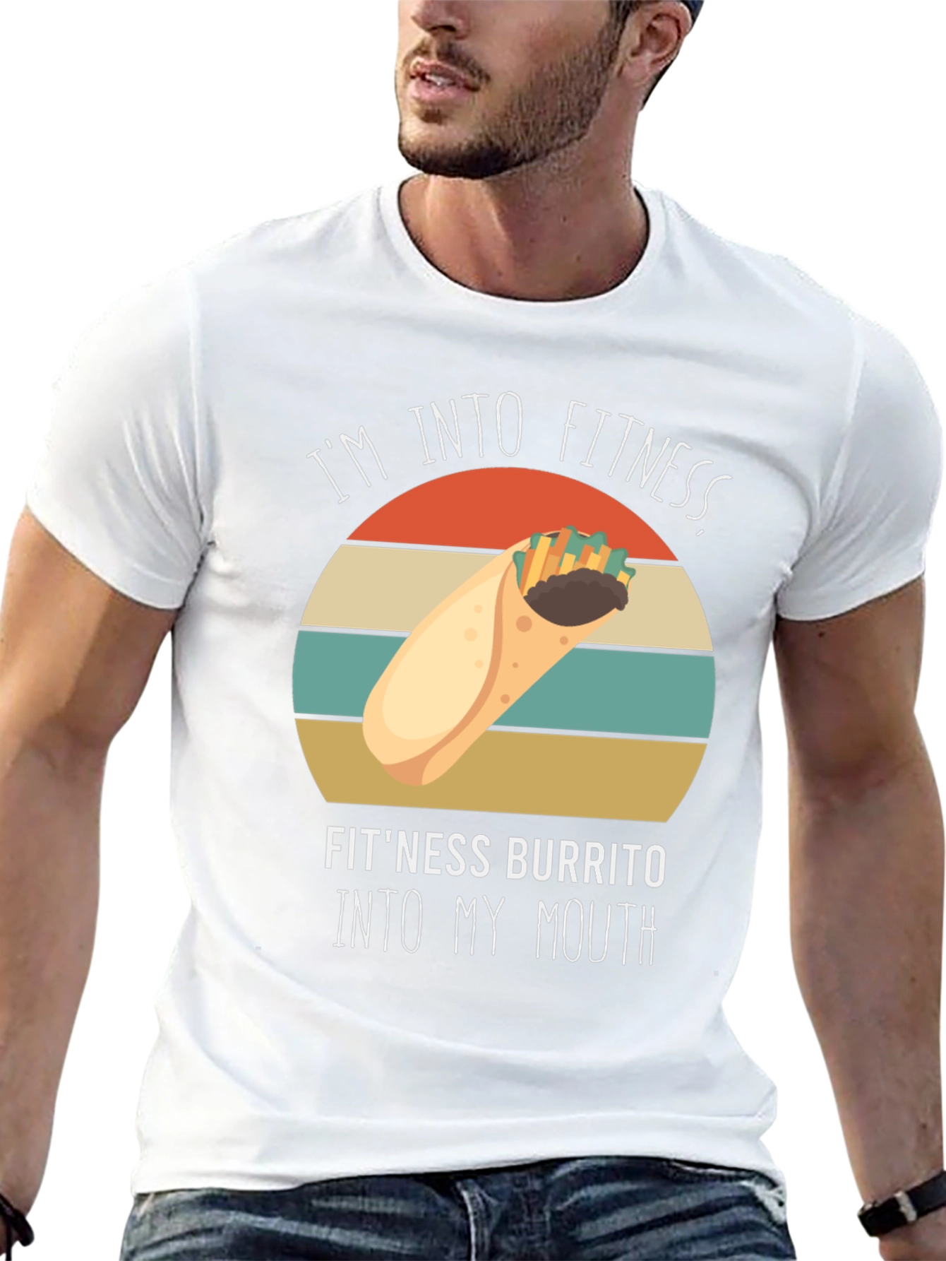 Fitness Burrito T-Shirt - Funny Foodie Workout Tee