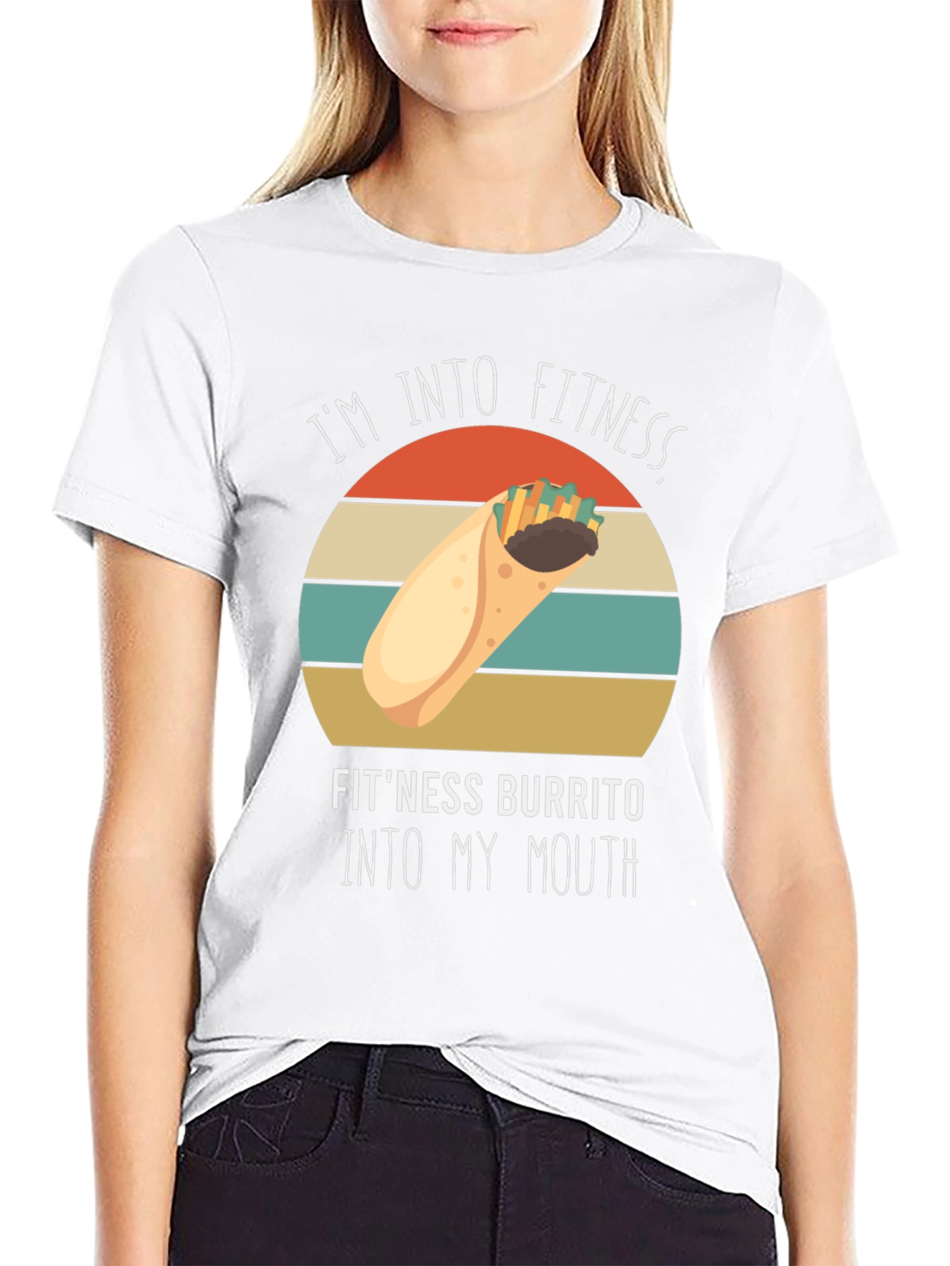 Fitness Burrito T-Shirt - Funny Foodie Workout Tee