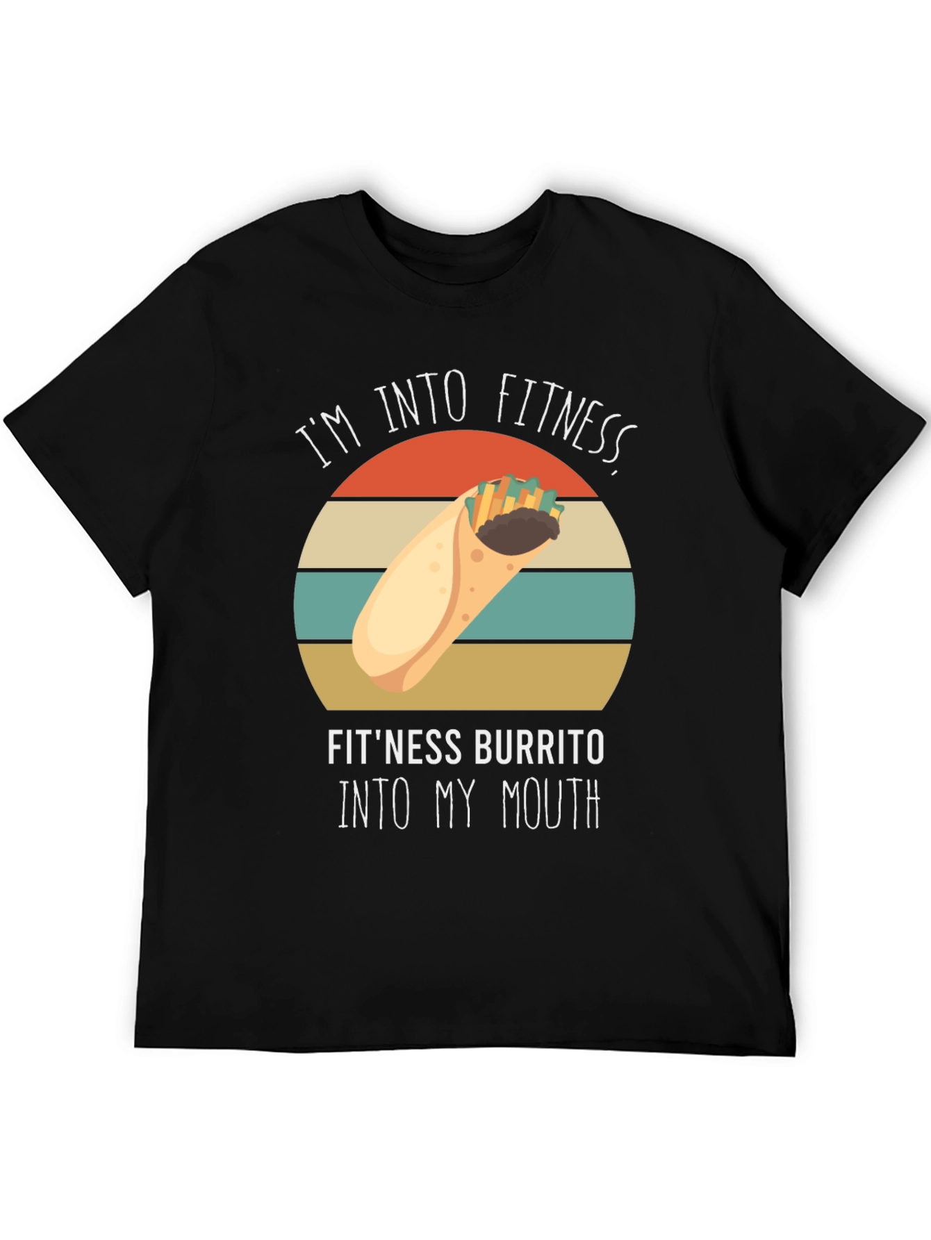 Fitness Burrito T-Shirt - Funny Foodie Workout Tee