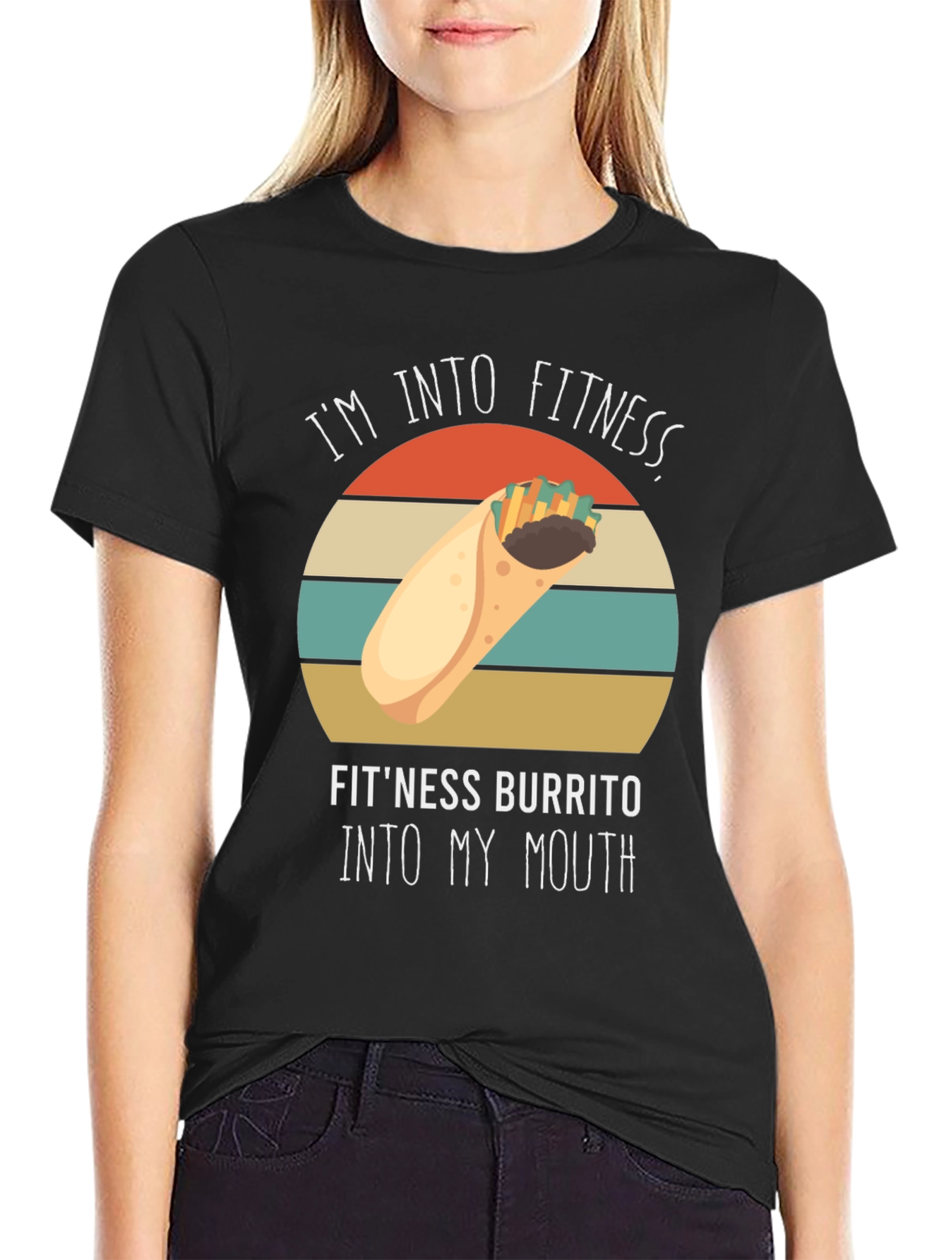 Fitness Burrito T-Shirt - Funny Foodie Workout Tee