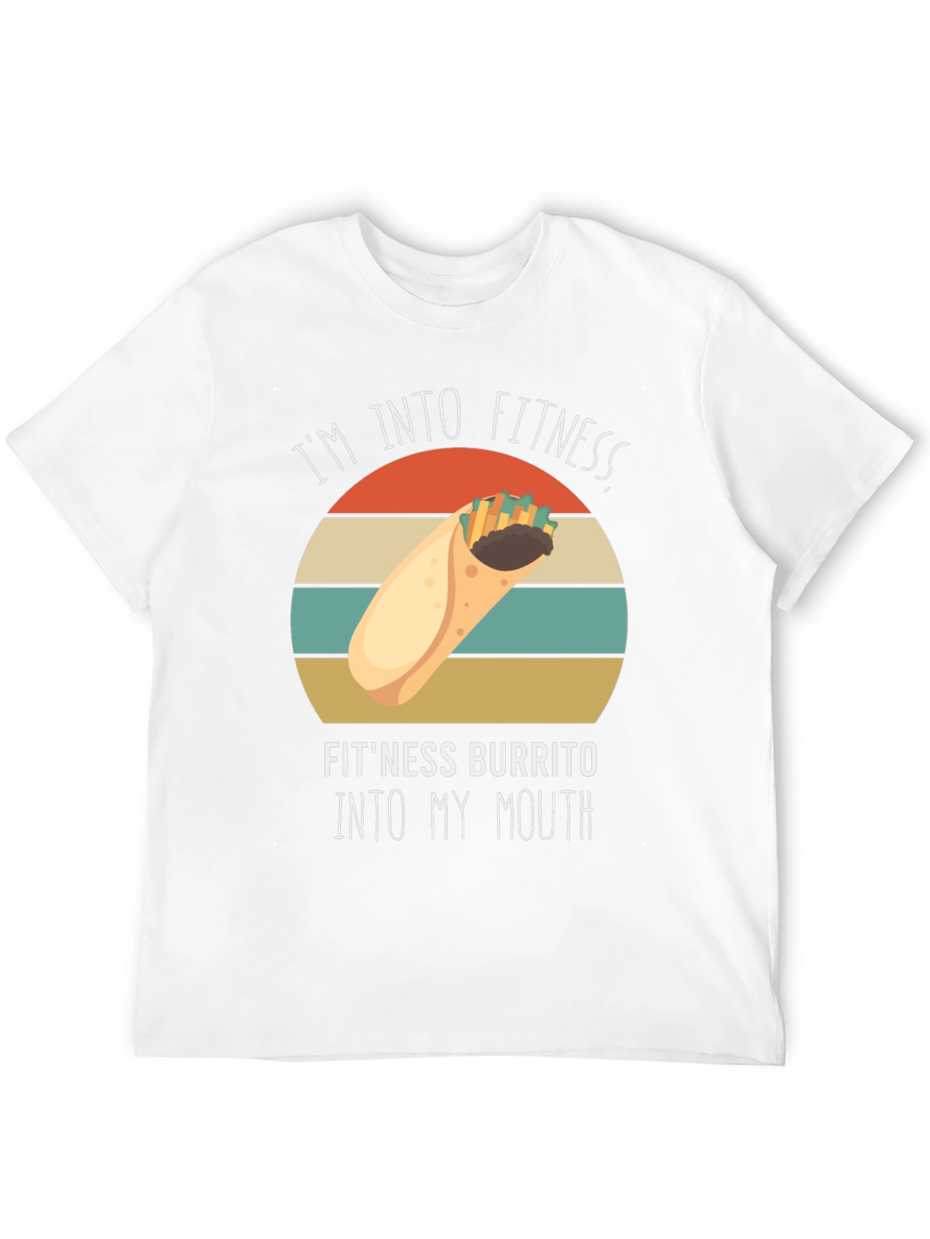 Fitness Burrito T-Shirt - Funny Foodie Workout Tee