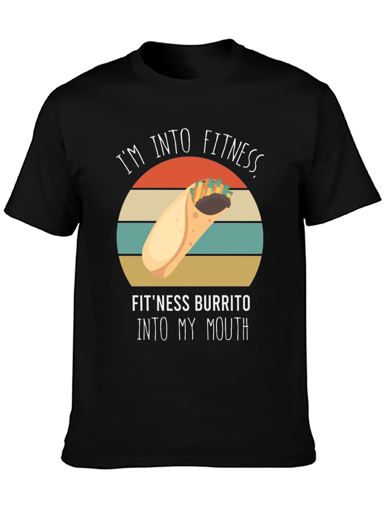 Fitness Burrito T-Shirt - Funny Foodie Workout Tee