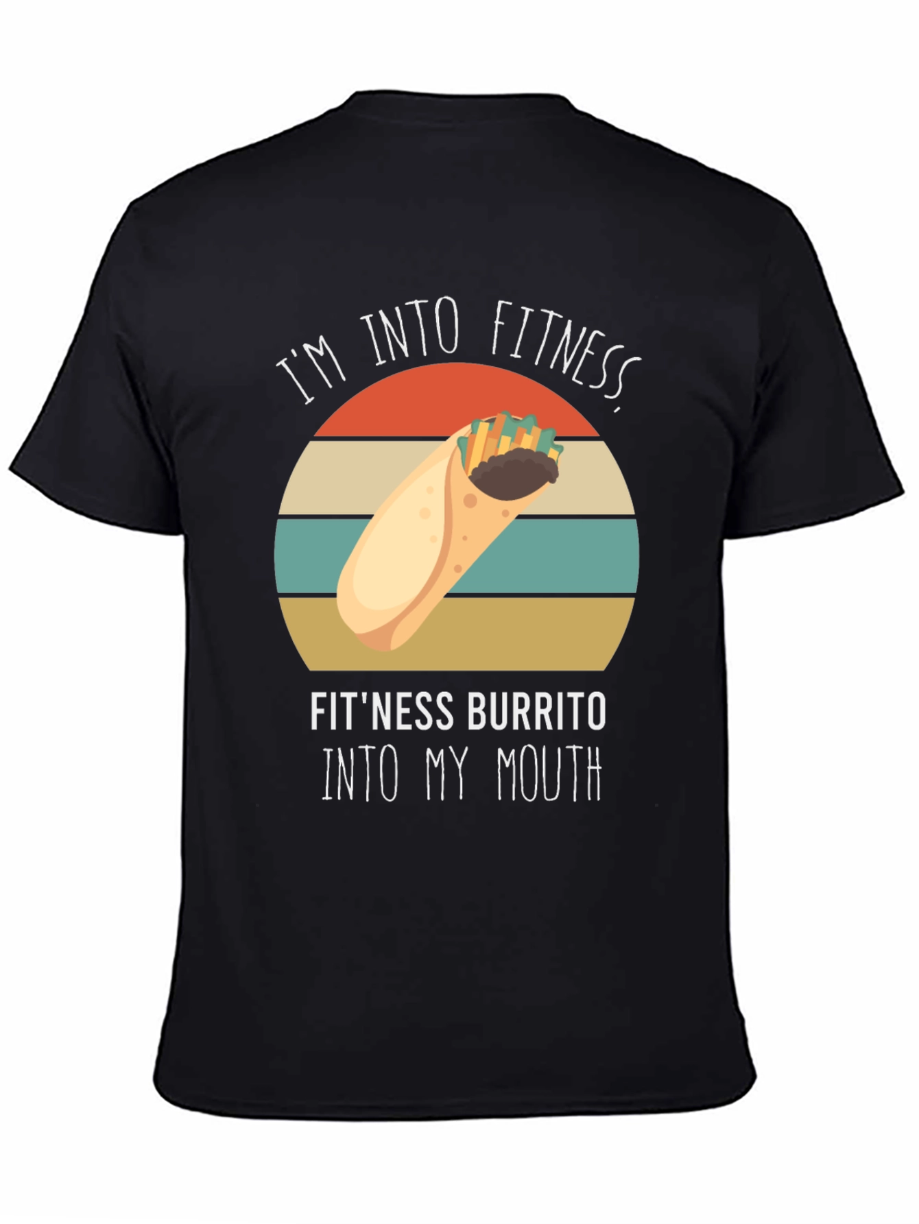Fitness Burrito T-Shirt - Funny Foodie Workout Tee