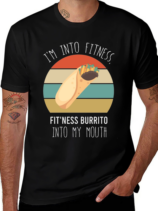 Fitness Burrito T-Shirt - Funny Foodie Workout Tee
