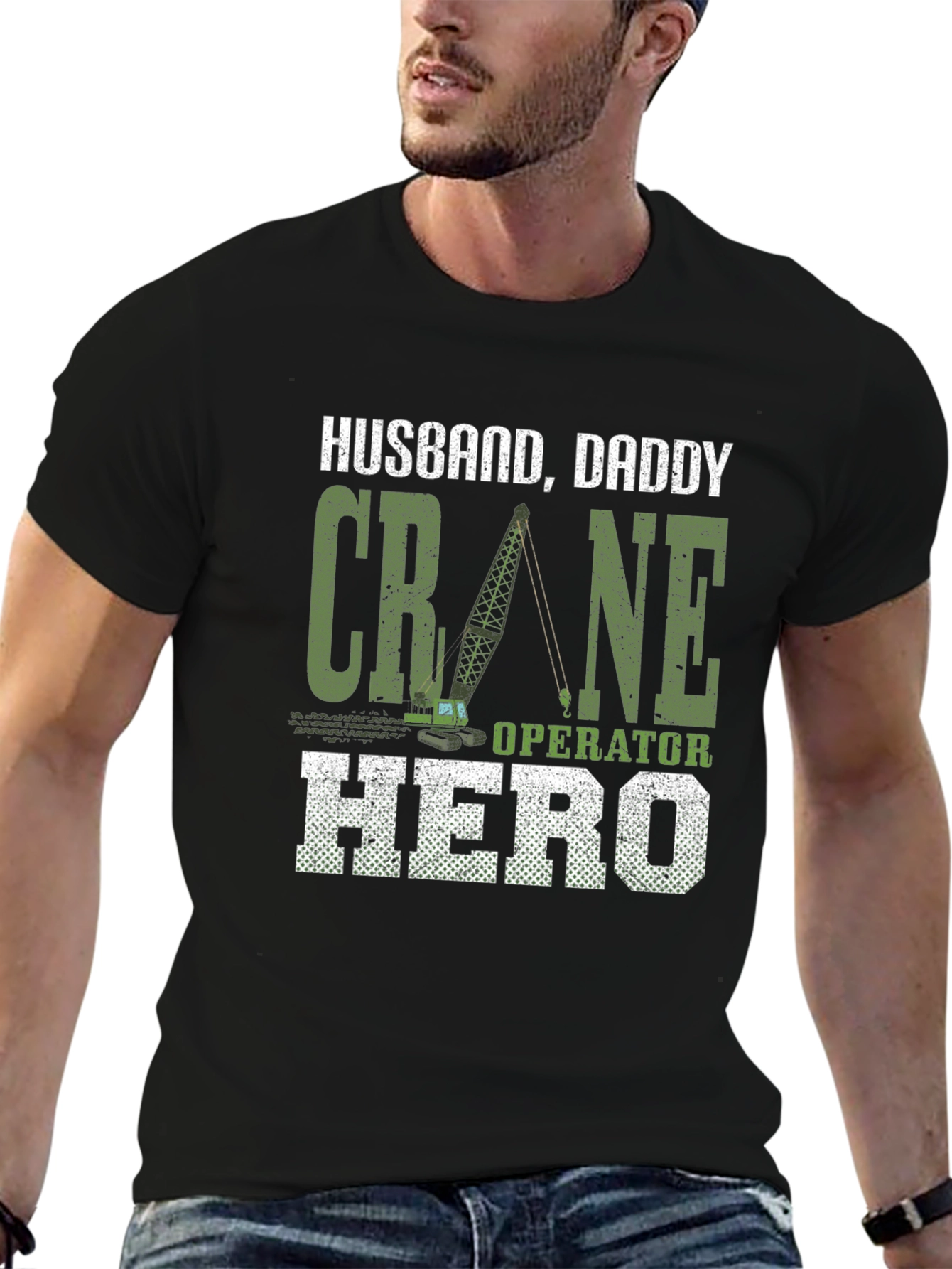 Husband Daddy Crane Operator Hero T-Shirt