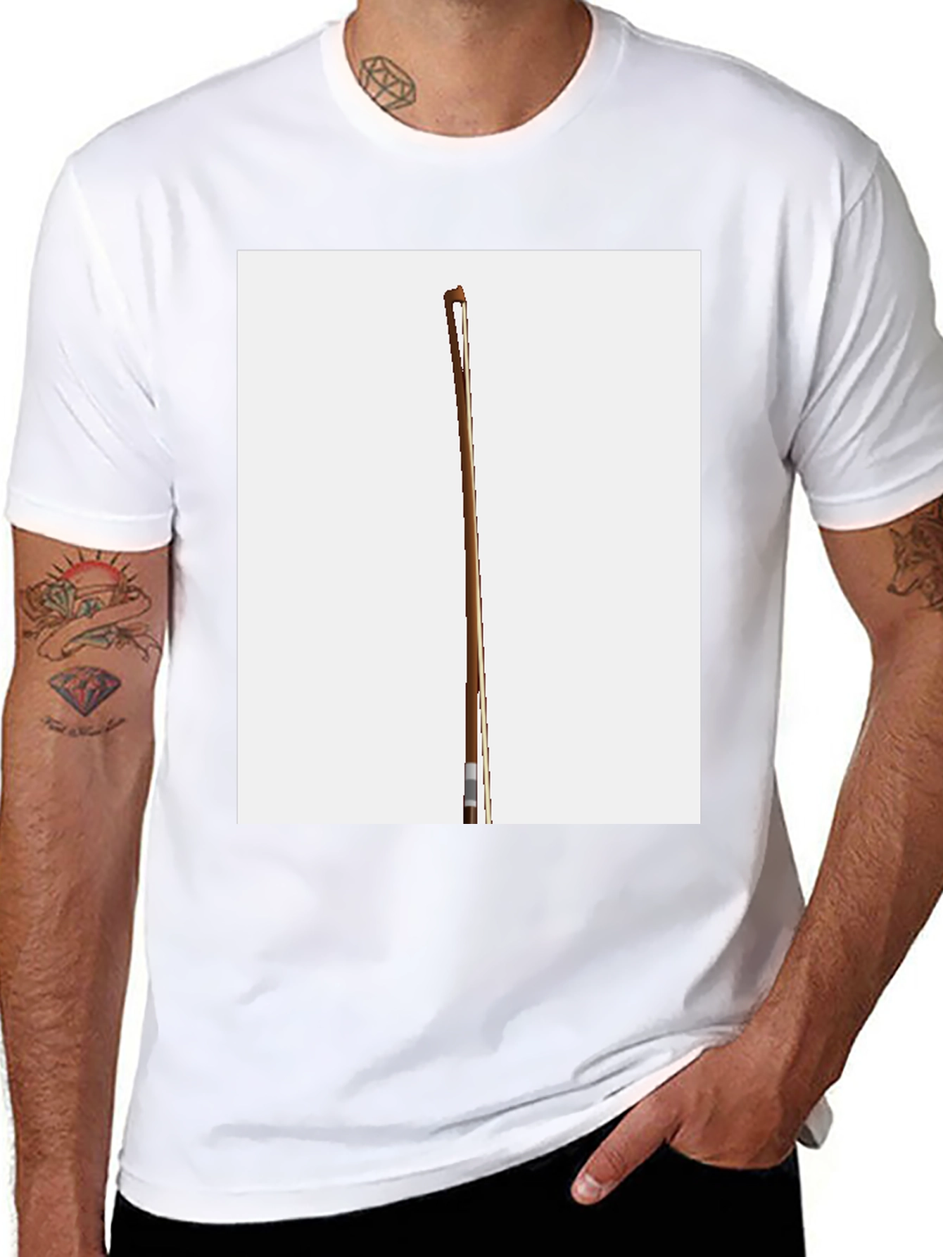 Violin Bow Graphic Tee - Musicians Casual Wear