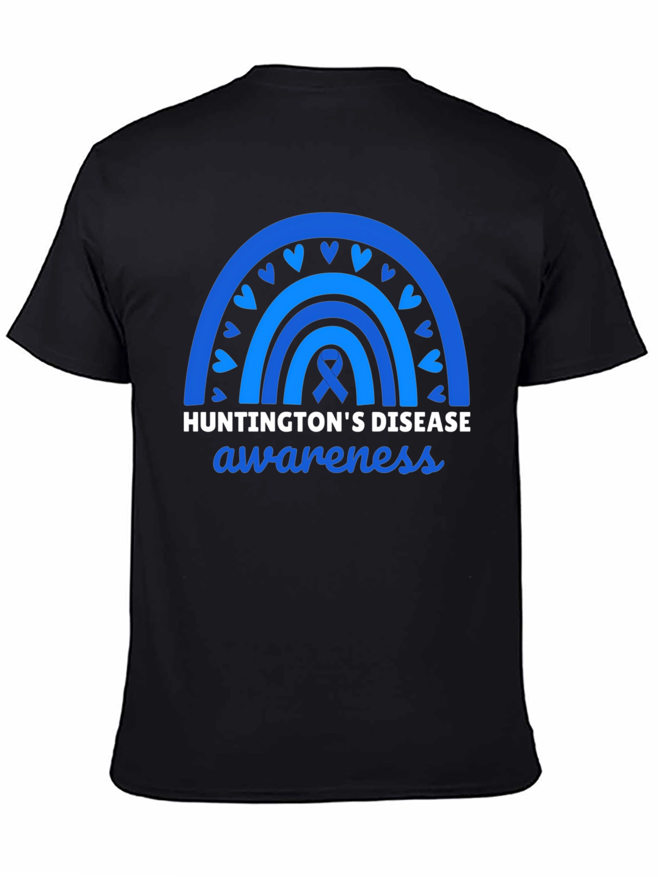 Huntingtons Disease Awareness Tee - Blue Rainbow