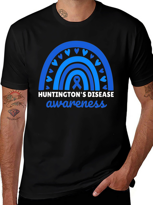 Huntingtons Disease Awareness Tee - Blue Rainbow