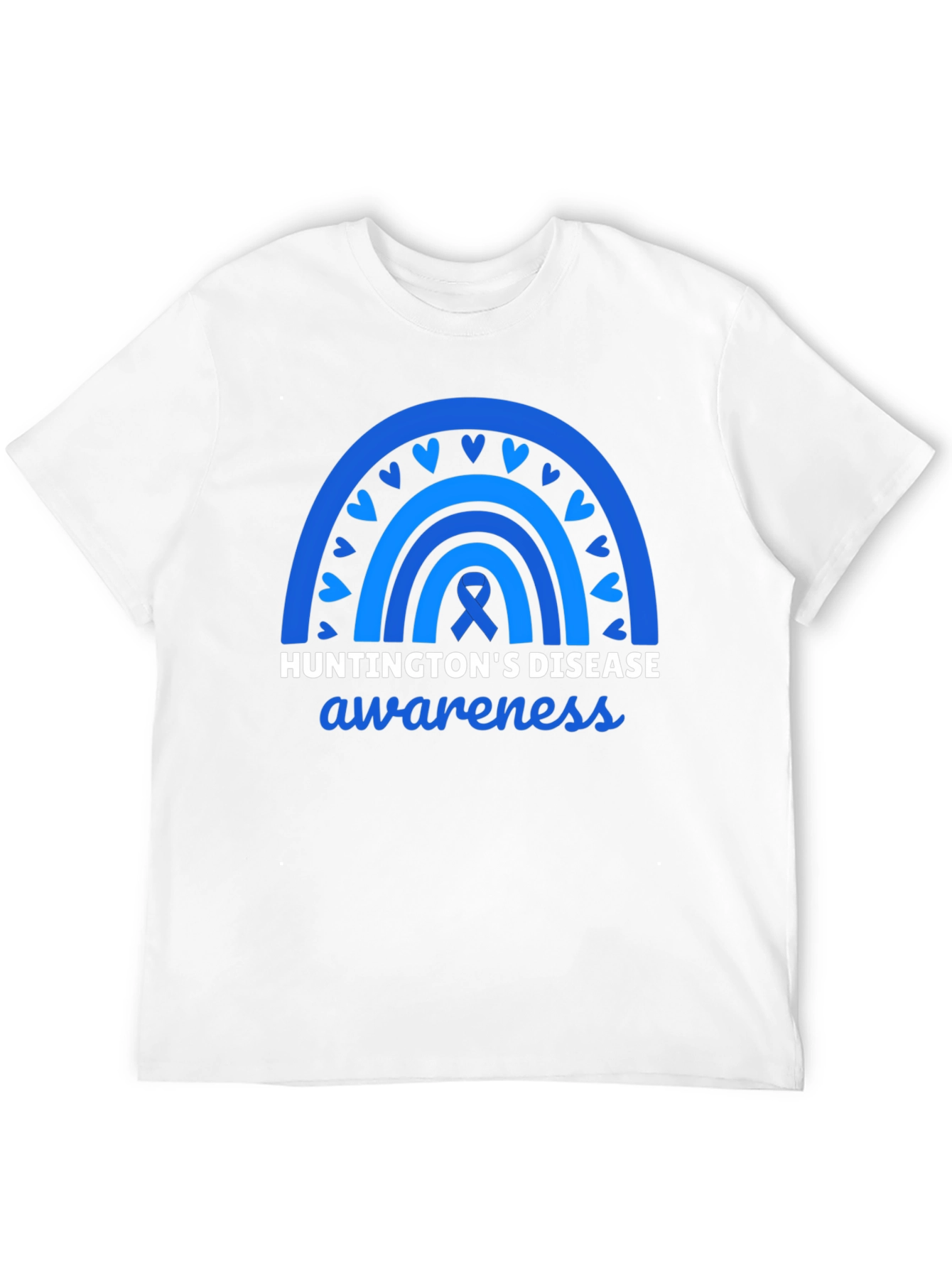 Huntingtons Disease Awareness Tee - Blue Rainbow