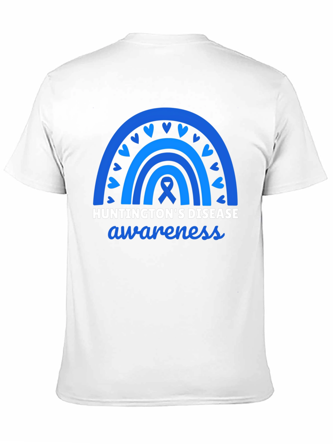 Huntingtons Disease Awareness Tee - Blue Rainbow
