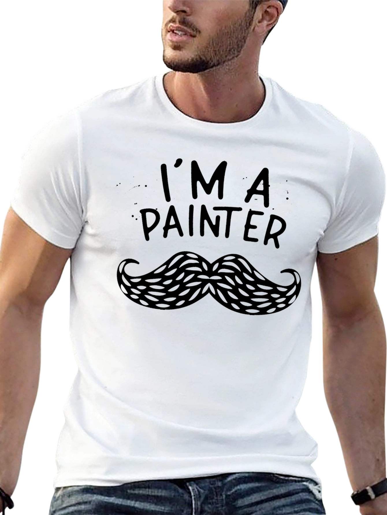 Im A Painter Mustache Graphic T-Shirt