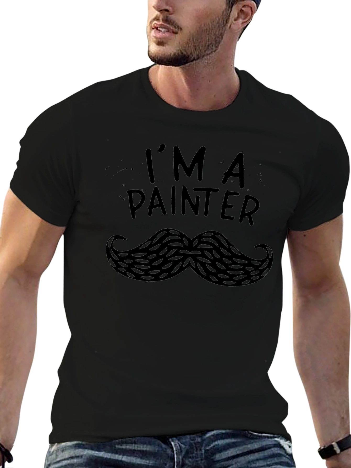 Im A Painter Mustache Graphic T-Shirt