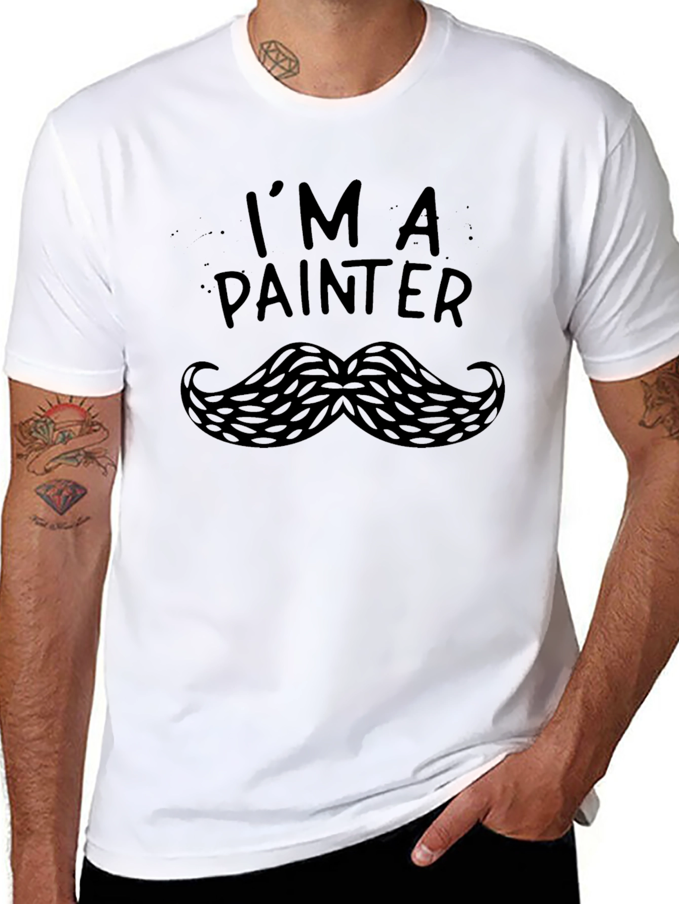 Im A Painter Mustache Graphic T-Shirt
