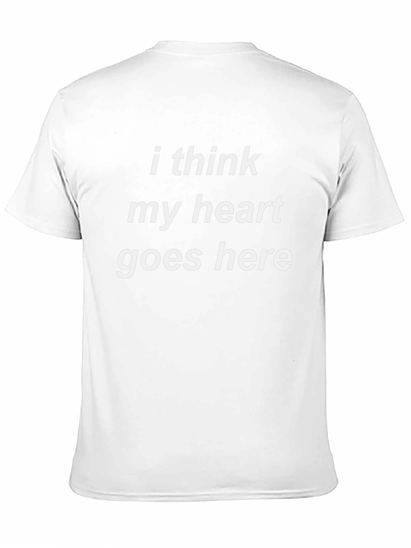Heart Goes Here Graphic Tee - Soft Cotton Blend