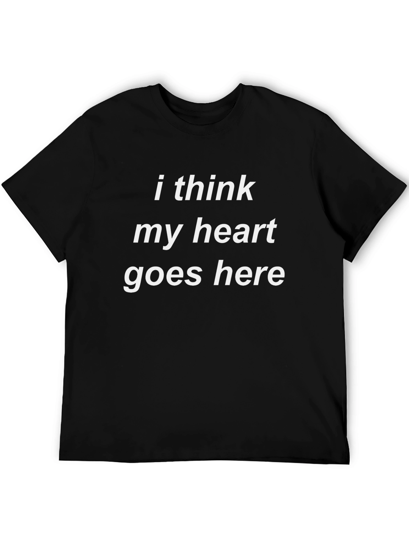 Heart Goes Here Graphic Tee - Soft Cotton Blend