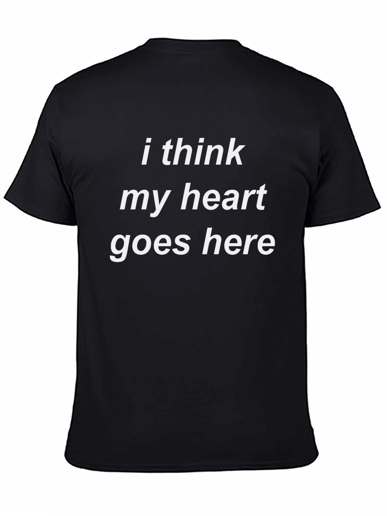 Heart Goes Here Graphic Tee - Soft Cotton Blend
