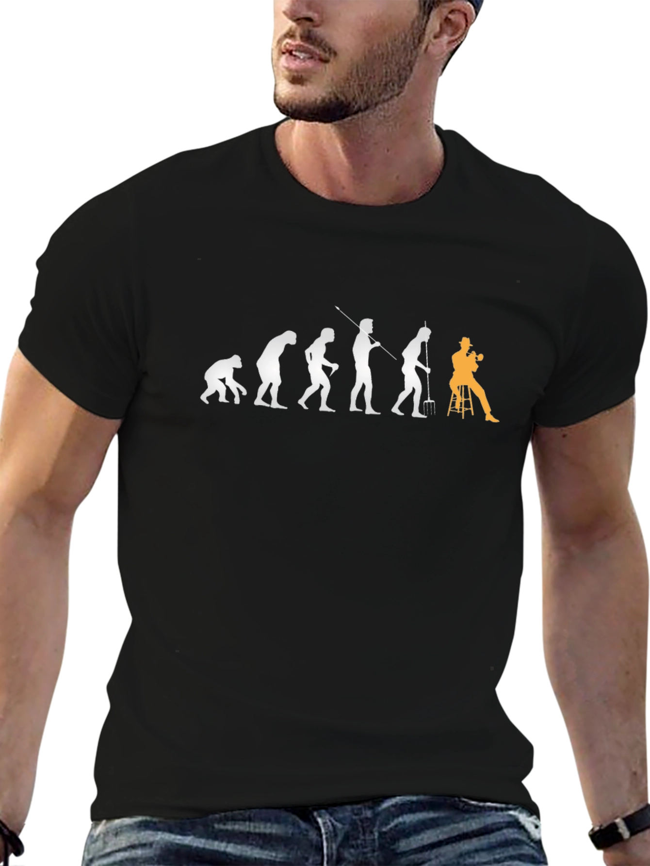 Evolution of a Singer Mens T-Shirt