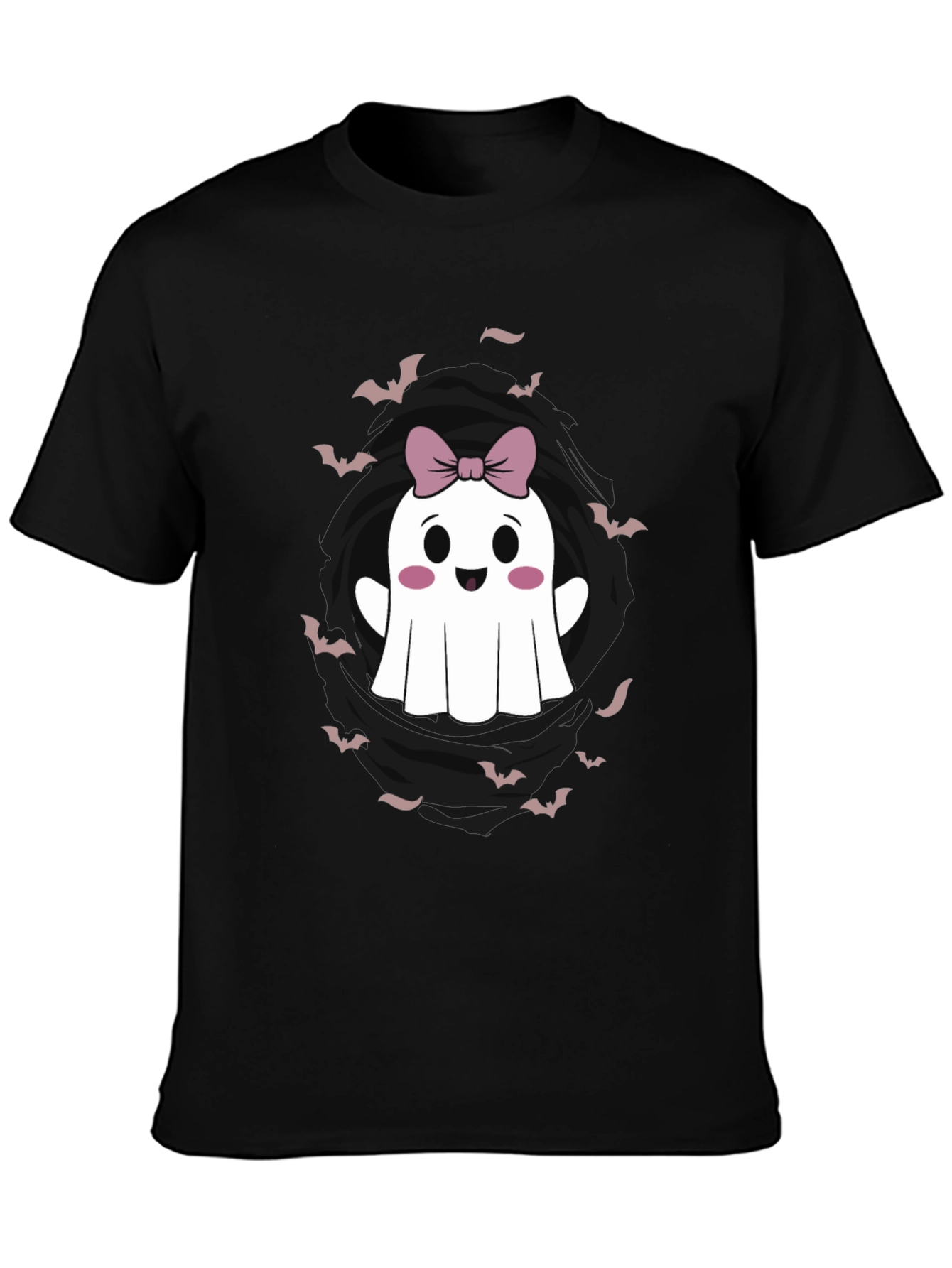 Cute Ghost Bow Halloween Graphic Tee
