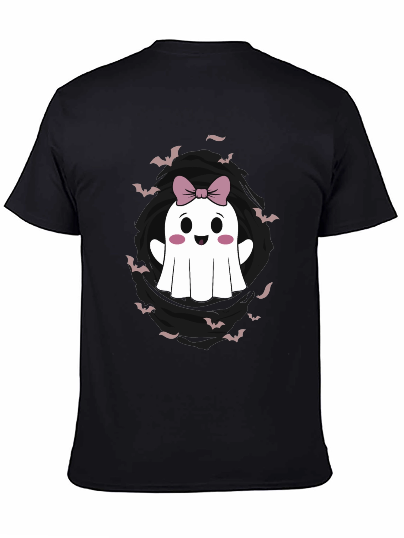 Cute Ghost Bow Halloween Graphic Tee