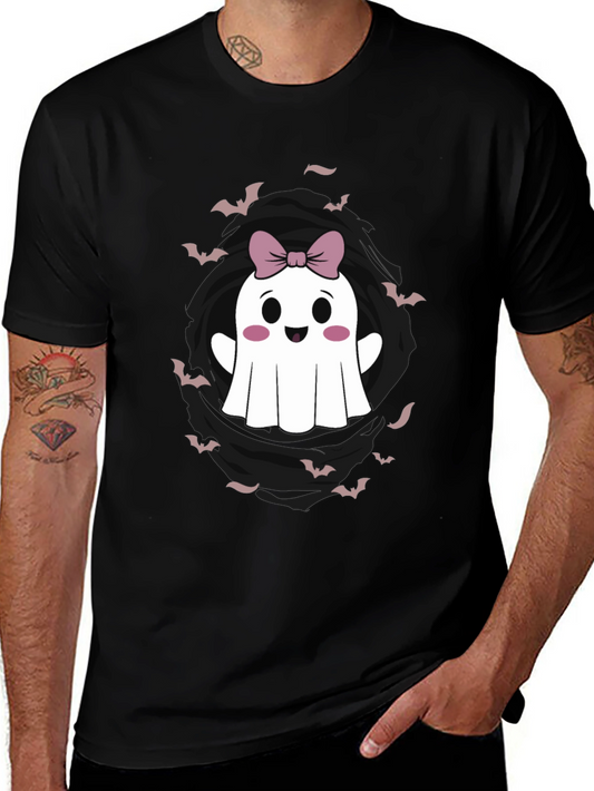 Cute Ghost Bow Halloween Graphic Tee