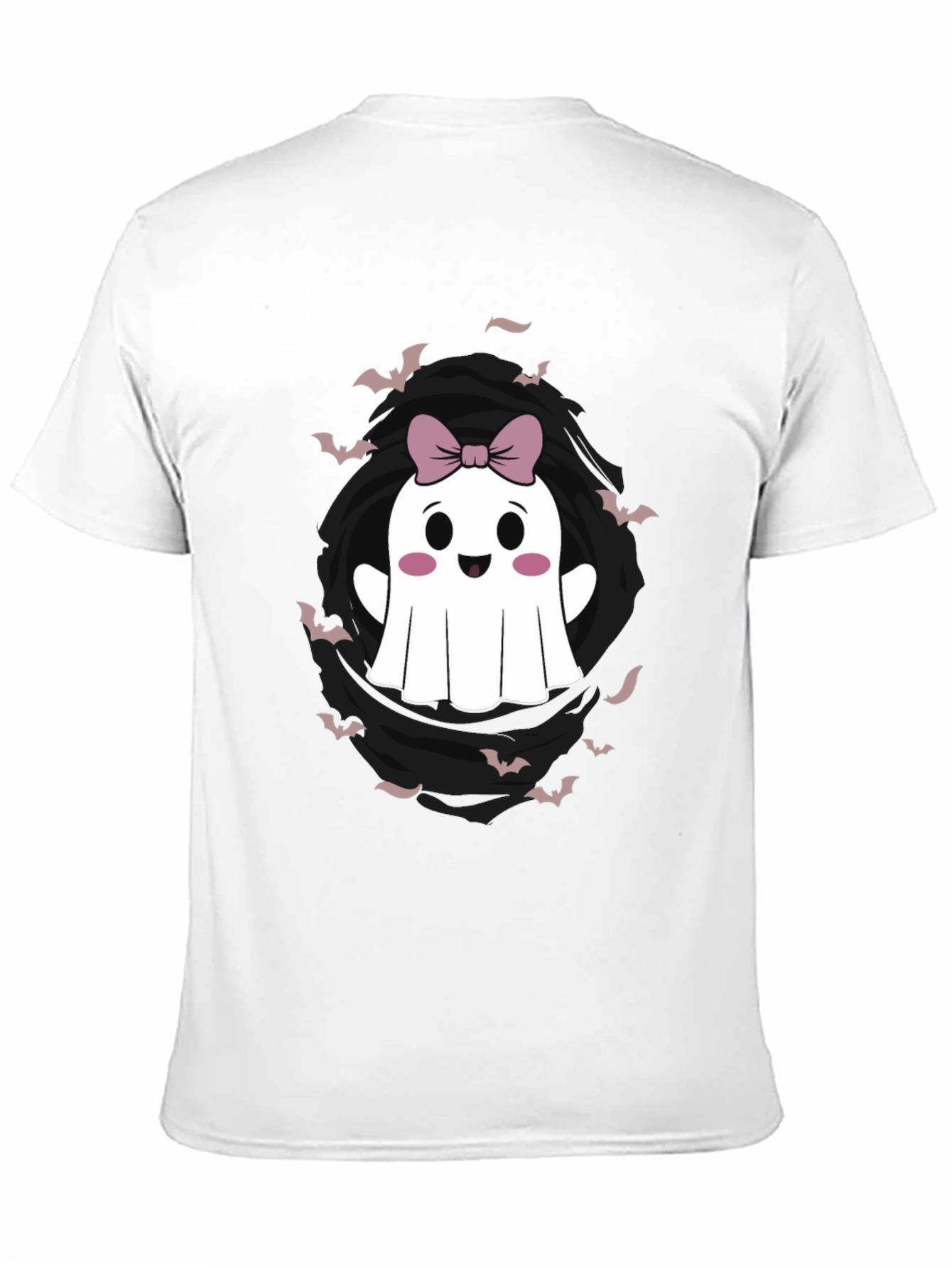 Cute Ghost Bow Halloween Graphic Tee