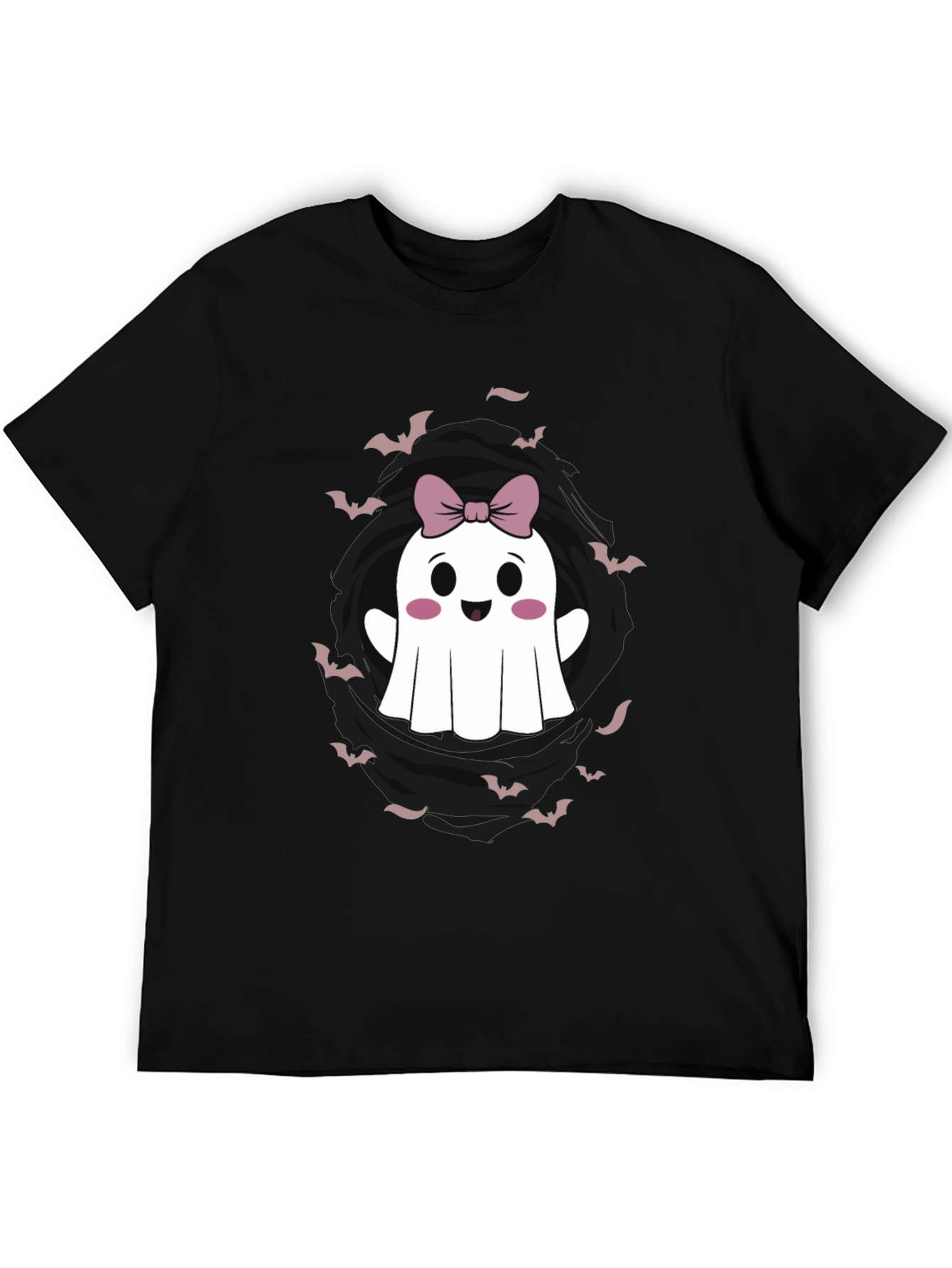 Cute Ghost Bow Halloween Graphic Tee