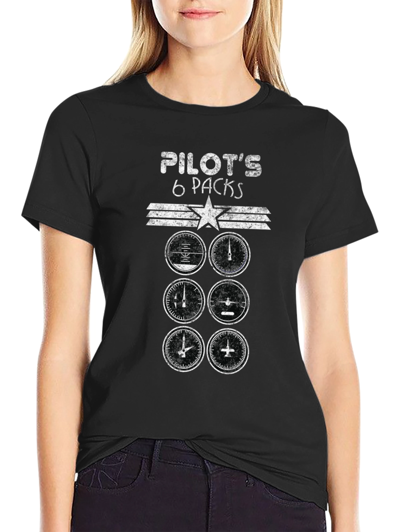 Pilots 6 Packs T-Shirt - Aviation Humor Tee