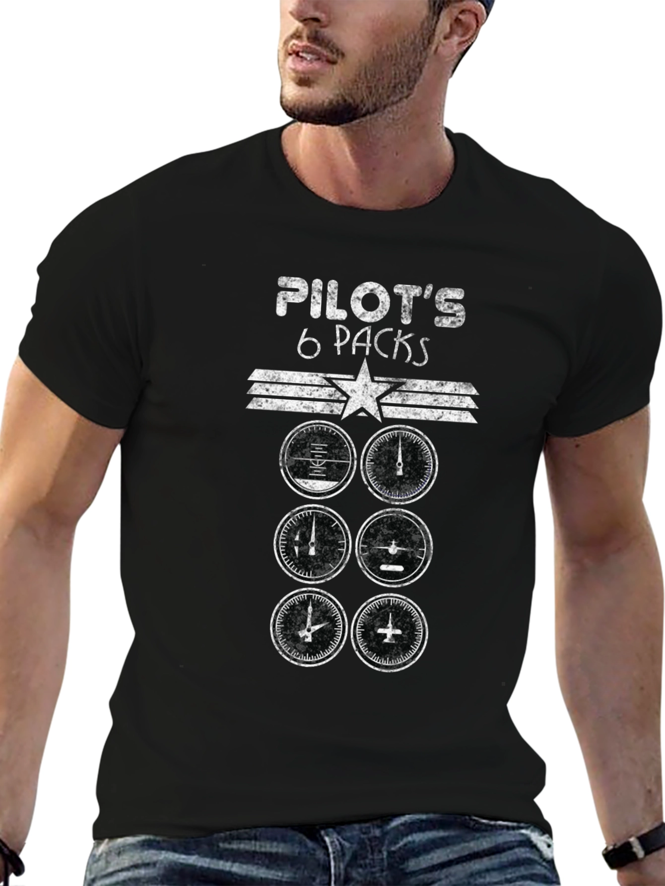 Pilots 6 Packs T-Shirt - Aviation Humor Tee