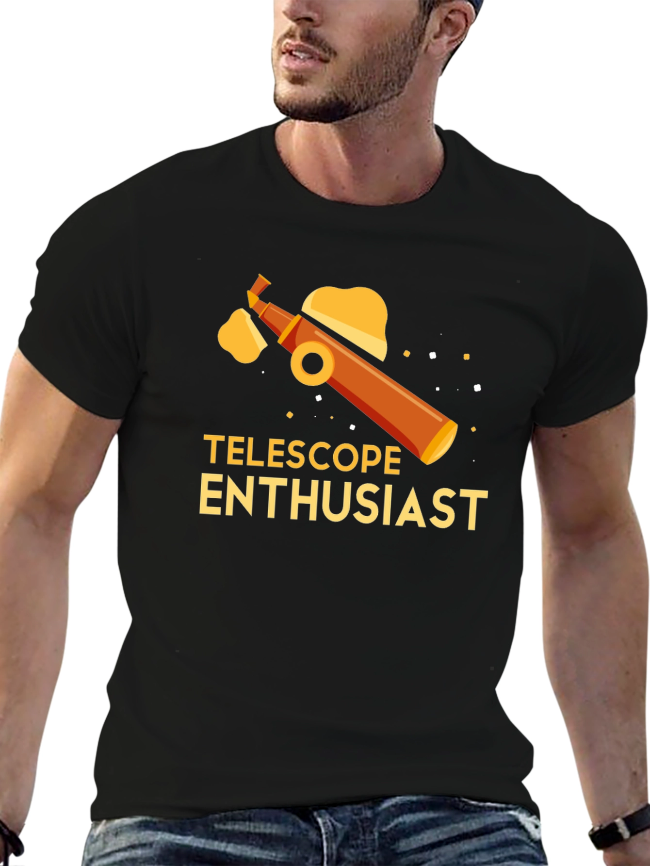 Telescope Enthusiast Graphic Tee - Astronomy Lovers Shirt
