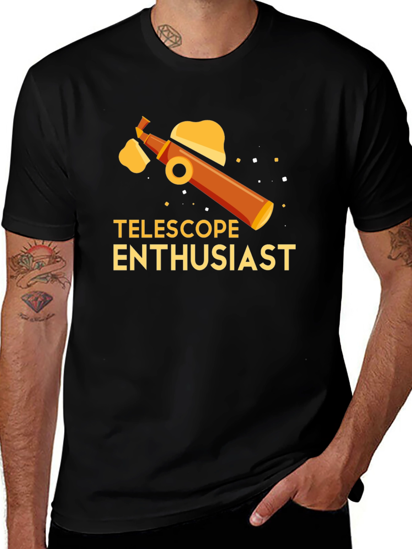 Telescope Enthusiast Graphic Tee - Astronomy Lovers Shirt