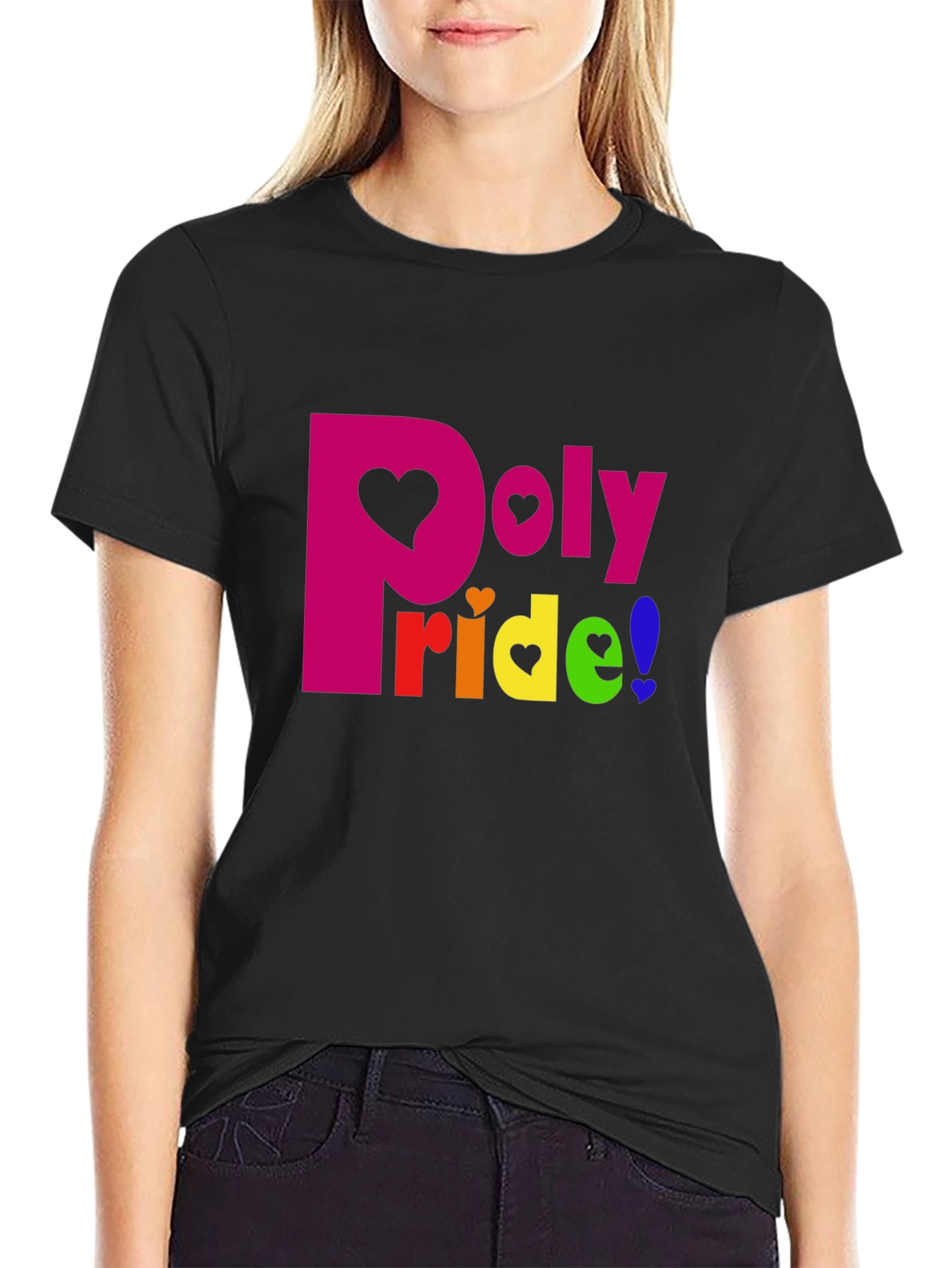 Poly Pride T-Shirt: Heart Graphic LGBTQ+ Tee